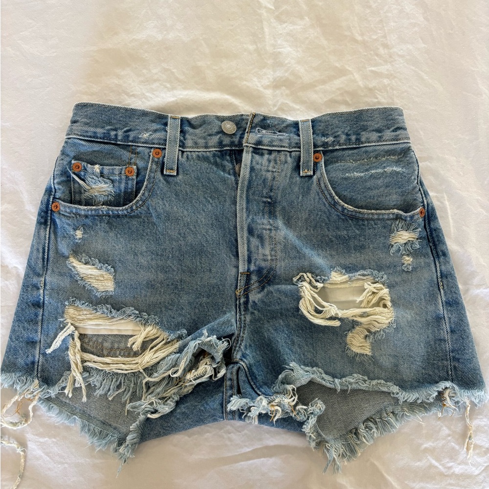Levi’s Ripped Jean Shorts